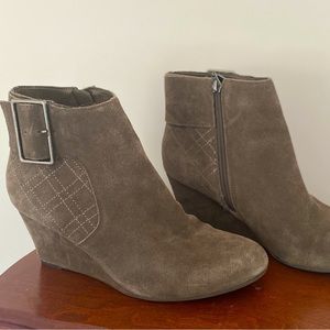 Pesaro Genuine Leather Suede Taupe Ankle Boots